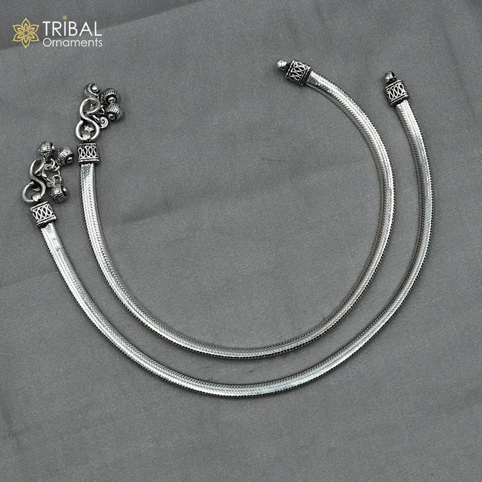 Bracelets TRIBAL ORNAMENTS 105 925 sterling silver handmade stylish chain anklets foot bracelet ankle bracelet belly dance jewelry ank713 Bracelets TRIBAL ORNAMENTS 105 925 sterling silver handmade stylish chain anklets foot bracelet ankle bracelet belly dance jewelry ank713