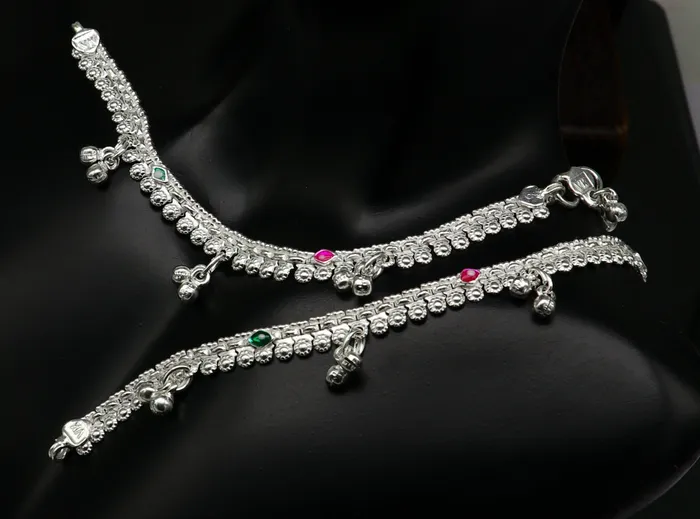 Bracelets TRIBAL ORNAMENTS 6 long Sterling silver handmade customized baby anklets Best gifting baby anklets kids jewelry new fancy jingling ankle bracelet ank265 Bracelets TRIBAL ORNAMENTS 6 long Sterling silver handmade customized baby anklets Best gifting baby anklets kids jewelry new fancy jingling ankle bracelet ank265