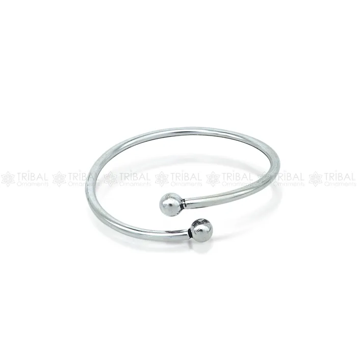 Bracelets TRIBAL ORNAMENTS 925 sterling silver handmade Ball design stylish kada bangle bracelet tribal jewelry nsk862 Bracelets TRIBAL ORNAMENTS 925 sterling silver handmade Ball design stylish kada bangle bracelet tribal jewelry nsk862