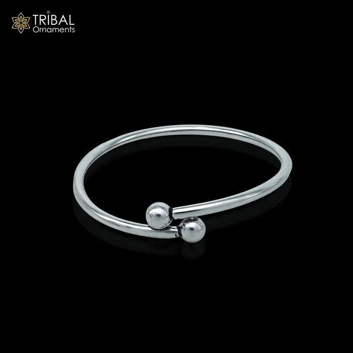 Bracelets TRIBAL ORNAMENTS 925 sterling silver handmade Ball design stylish kada bangle bracelet tribal jewelry nsk862 Bracelets TRIBAL ORNAMENTS 925 sterling silver handmade Ball design stylish kada bangle bracelet tribal jewelry nsk862