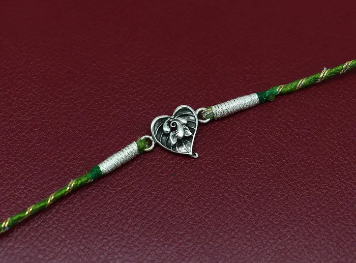 Bracelets TRIBAL ORNAMENTS 925 sterling silver handmade Ganesha design Rakhi Bracelet amazing stylish gift for Rakshabandhan rk59