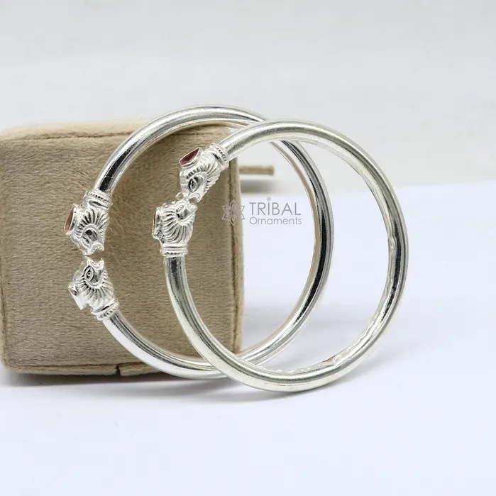 Bracelets TRIBAL ORNAMENTS 925 sterling silver handmade lion face design cultural trendy kada bracelet for mens and girls best delicate Light weight jewelry nsk675 Bracelets TRIBAL ORNAMENTS 925 sterling silver handmade lion face design cultural trendy kada bracelet for mens and girls best delicate Light weight jewelry nsk675