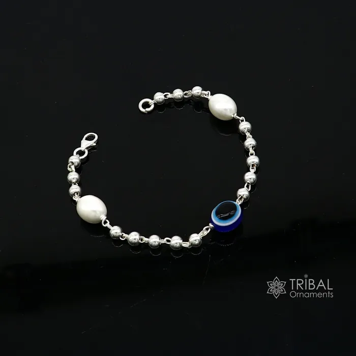 Bracelets TRIBAL ORNAMENTS 925 sterling silver handmade silver beaded evil eye bracelet stylish unisex cultural trendy bracelet all sizes jewelry sbr471 Bracelets TRIBAL ORNAMENTS 925 sterling silver handmade silver beaded evil eye bracelet stylish unisex cultural trendy bracelet all sizes jewelry sbr471