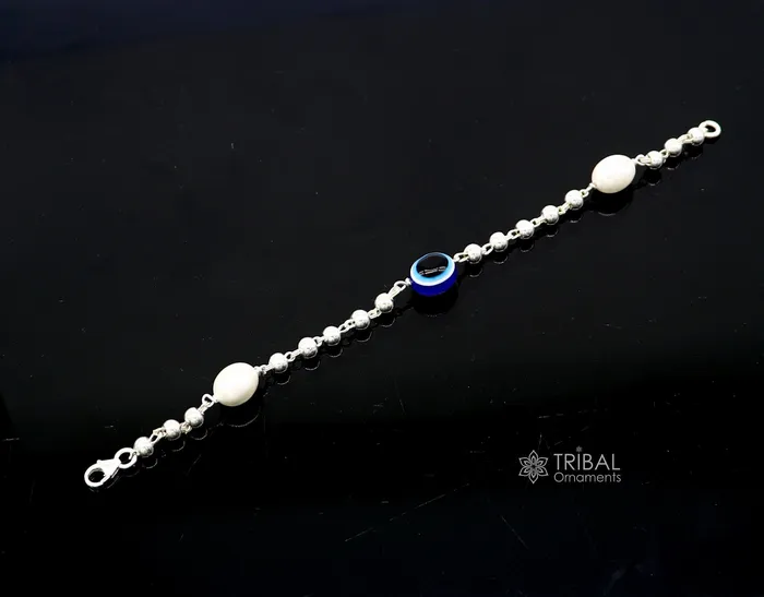 Bracelets TRIBAL ORNAMENTS 925 sterling silver handmade silver beaded evil eye bracelet stylish unisex cultural trendy bracelet all sizes jewelry sbr471 Bracelets TRIBAL ORNAMENTS 925 sterling silver handmade silver beaded evil eye bracelet stylish unisex cultural trendy bracelet all sizes jewelry sbr471