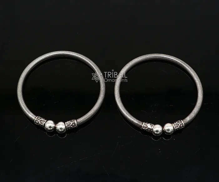 Bracelets TRIBAL ORNAMENTS 925 sterling silver handmade unique cultural design trendy kada bracelet for mens and girls best delicate Light weight jewelry nsk667 Bracelets TRIBAL ORNAMENTS 925 sterling silver handmade unique cultural design trendy kada bracelet for mens and girls best delicate Light weight jewelry nsk667