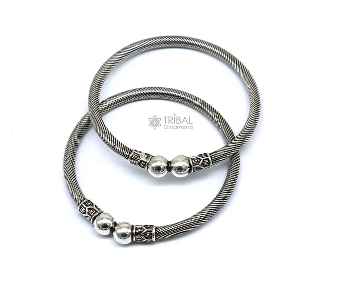 Bracelets TRIBAL ORNAMENTS 925 sterling silver handmade unique cultural design trendy kada bracelet for mens and girls best delicate Light weight jewelry nsk667 Bracelets TRIBAL ORNAMENTS 925 sterling silver handmade unique cultural design trendy kada bracelet for mens and girls best delicate Light weight jewelry nsk667