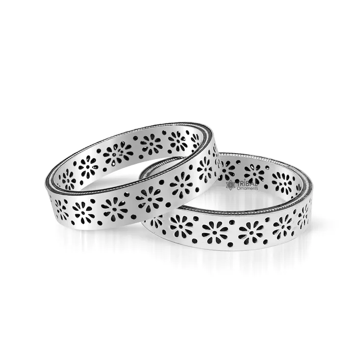 Bracelets TRIBAL ORNAMENTS Exclusive 925 sterling silver handmade floral bangle bracelet vintage design stylish brides bangle wide elegant bangle jewelry ba116 Bracelets TRIBAL ORNAMENTS Exclusive 925 sterling silver handmade floral bangle bracelet vintage design stylish brides bangle wide elegant bangle jewelry ba116