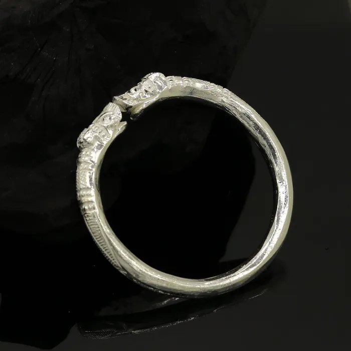 Bracelets TRIBAL ORNAMENTS Solid silver handcrafted vintage antique style gorgeous bangle bracelet kada customized adjustable crocodile bracelet for mens nssk241