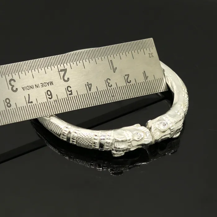 Bracelets TRIBAL ORNAMENTS Solid silver handcrafted vintage antique style gorgeous bangle bracelet kada customized adjustable crocodile bracelet for mens nssk241