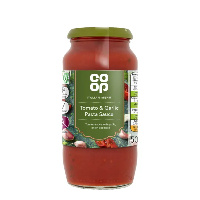 Co Op Tomato and Garlic Pasta Sauce 500g Ramsden International Necklaces