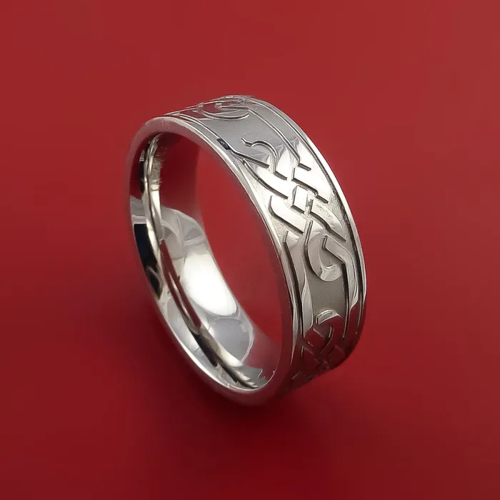 Cobalt Chrome Celtic Loop Wedding Infinity Ring Custom Made Lashbrook Rings Cobalt Chrome Celtic Loop Wedding Infinity Ring Custom Made Lashbrook Rings