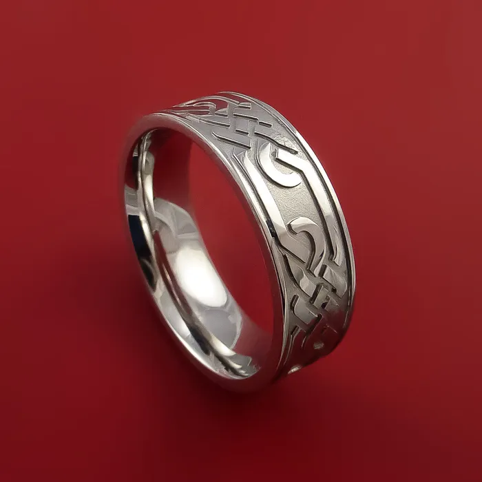Cobalt Chrome Celtic Loop Wedding Infinity Ring Custom Made Lashbrook Rings Cobalt Chrome Celtic Loop Wedding Infinity Ring Custom Made Lashbrook Rings