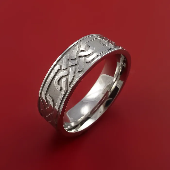 Cobalt Chrome Celtic Loop Wedding Infinity Ring Custom Made Lashbrook Rings Cobalt Chrome Celtic Loop Wedding Infinity Ring Custom Made Lashbrook Rings
