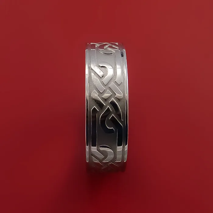Cobalt Chrome Celtic Loop Wedding Infinity Ring Custom Made Lashbrook Rings Cobalt Chrome Celtic Loop Wedding Infinity Ring Custom Made Lashbrook Rings