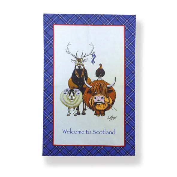 DC Supplies Earrings Welcome to Scotland Tea Towel