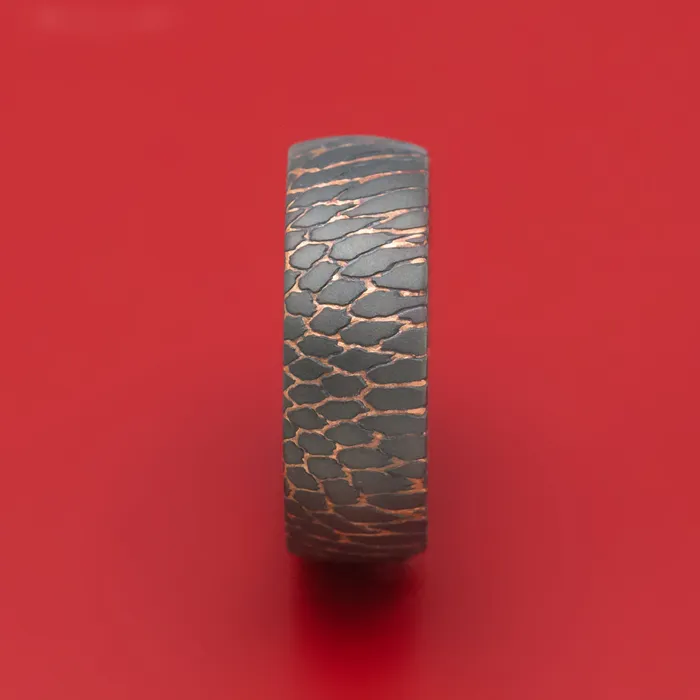 Darkened Superconductor Mens Ring Custom Made TitaniumNiobium And Copper Band Lashbrook Rings Darkened Superconductor Mens Ring Custom Made TitaniumNiobium And Copper Band Lashbrook Rings