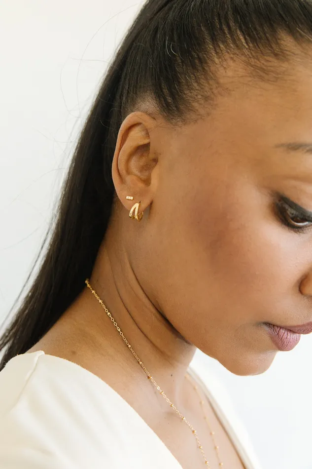 Double Down Huggies Hey June Earrings