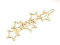 Earrings 01 H513 Gold Stars Cluster Hair Clip