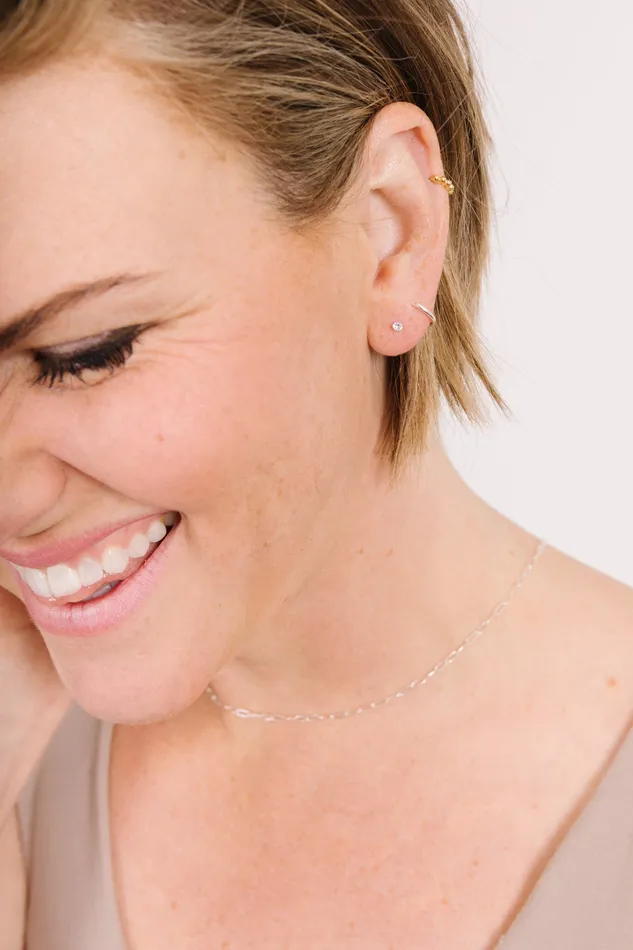 Earrings 25 mm Diamond Screwbacks WANTME
