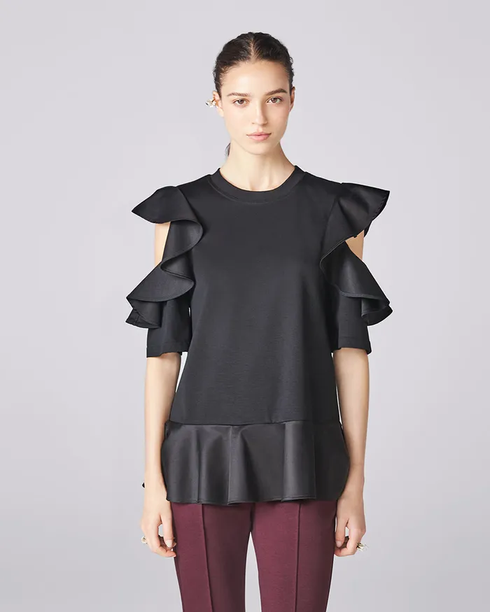Earrings ADEAM Chandelier Tshirt in Black