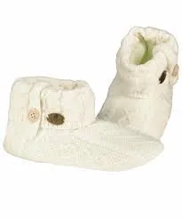Earrings Aran Woollen Mills Adult Knitted Boot Slipper
