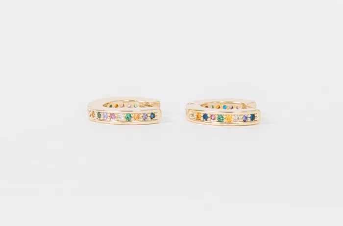 Earrings DLUX Bejeweled Huggies