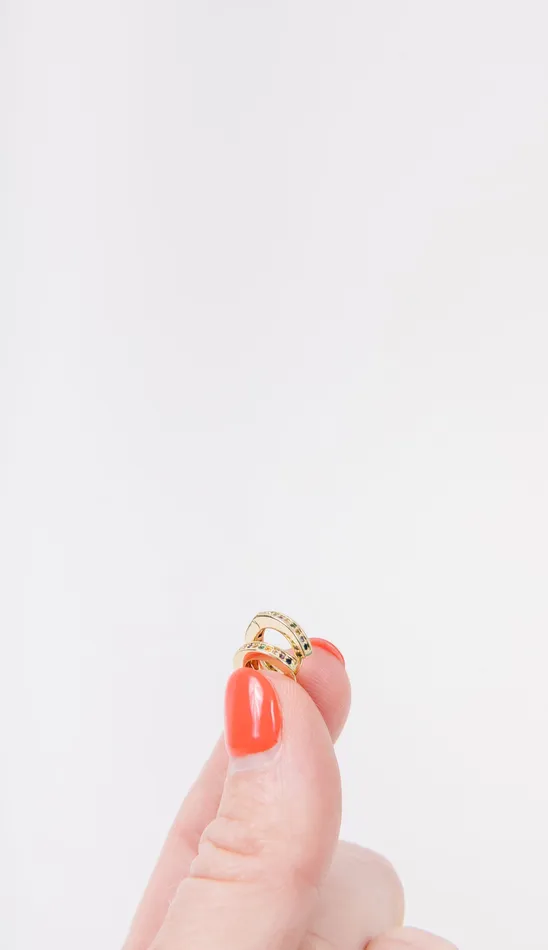 Earrings DLUX Bejeweled Huggies