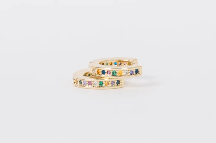 Earrings DLUX Bejeweled Huggies