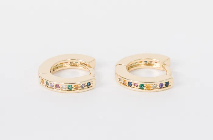 Earrings DLUX Bejeweled Huggies