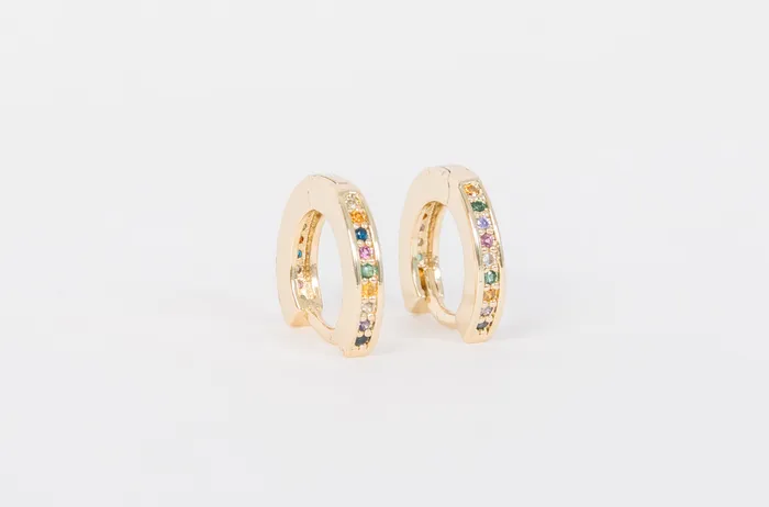 Earrings DLUX Bejeweled Huggies