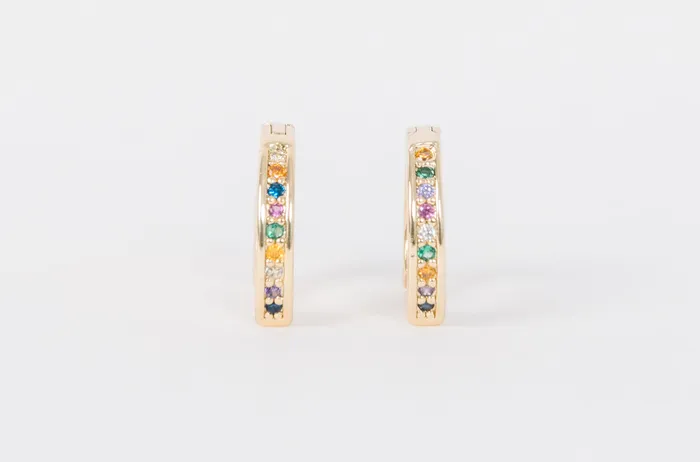 Earrings DLUX Bejeweled Huggies