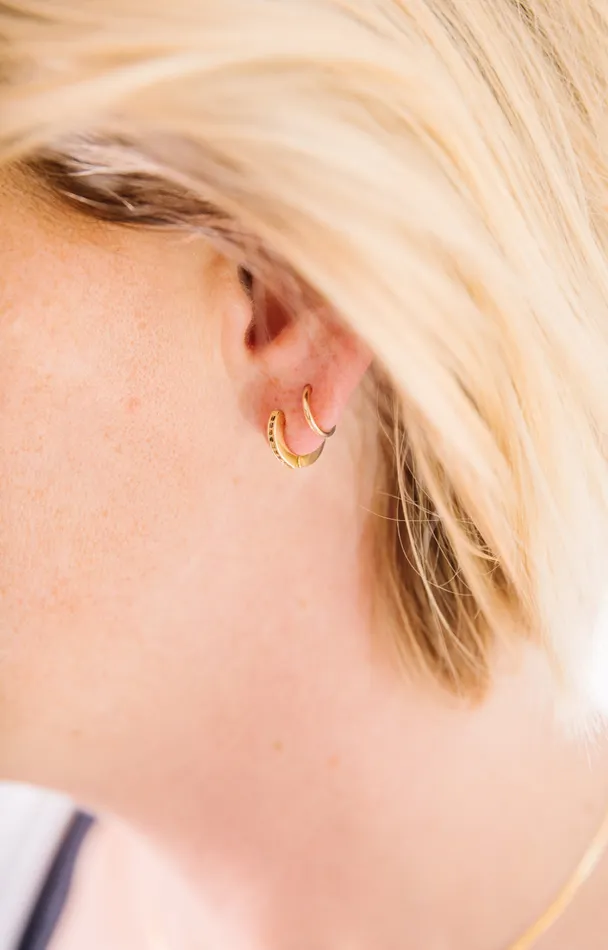 Earrings DLUX Bejeweled Huggies