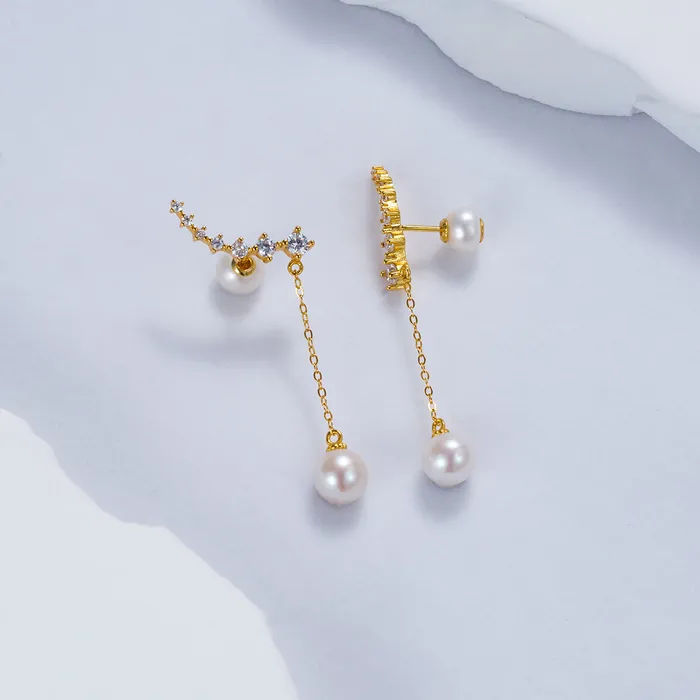 Earrings Elegant Freshwater Pearl Earrings WE00445 Pearly Lustre