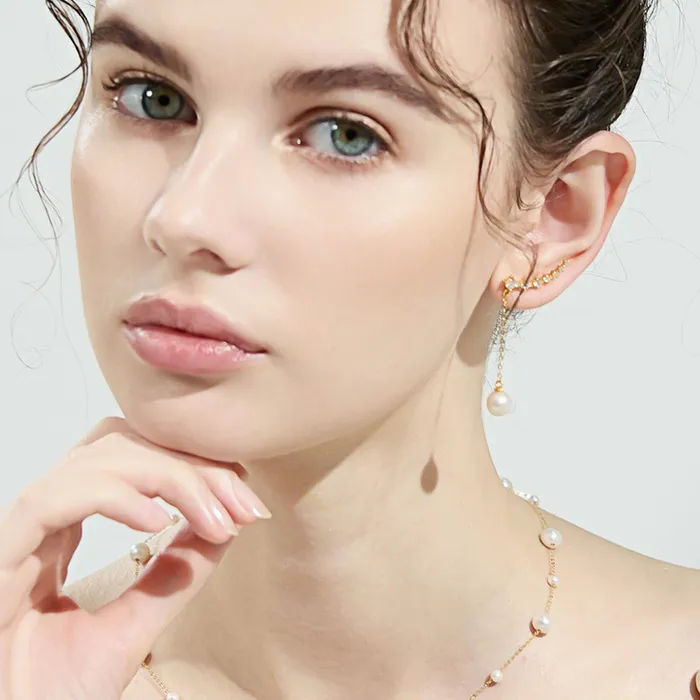 Earrings Elegant Freshwater Pearl Earrings WE00445 Pearly Lustre