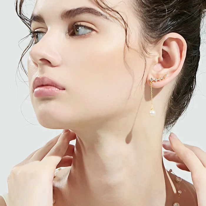 Earrings Elegant Freshwater Pearl Earrings WE00445 Pearly Lustre