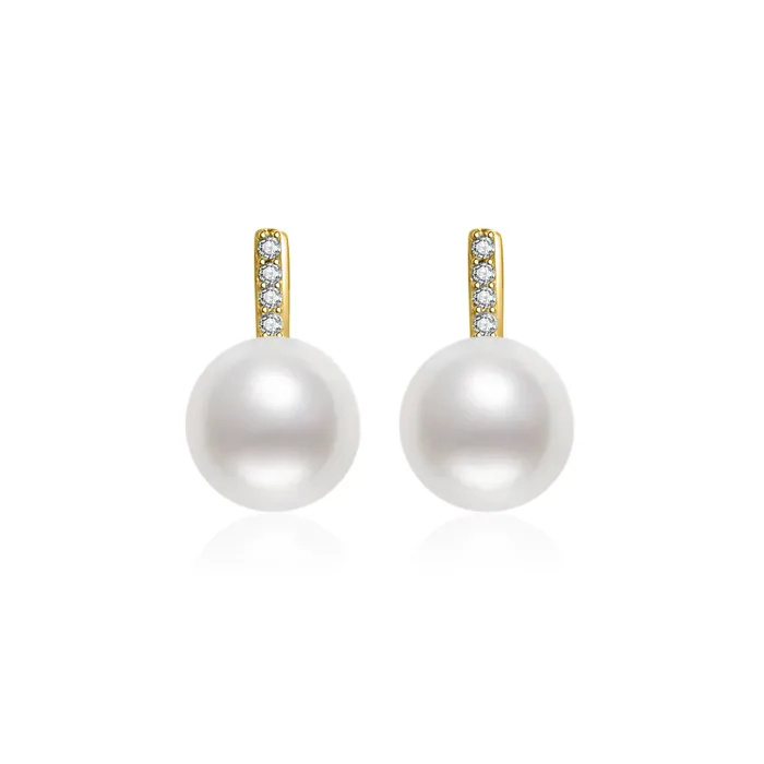 Earrings Elegant Freshwater Pearl Earrings WE00687 Pearly Lustre