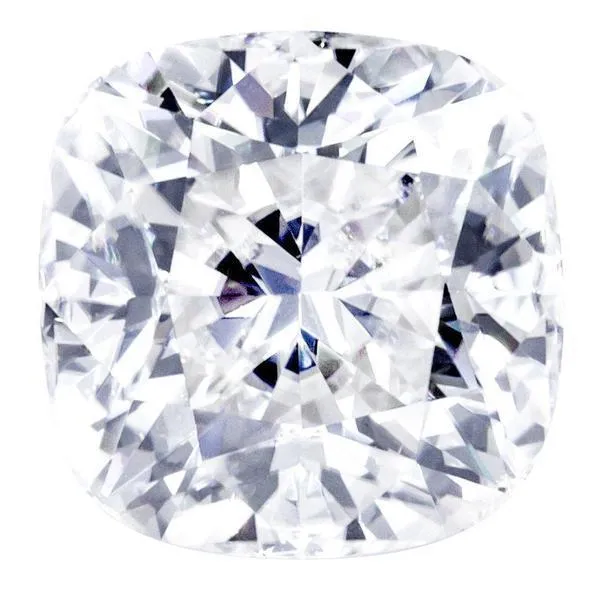 Earrings First Crush Moissanite Crushed Ice Cushion Fire Brilliance 