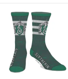 Earrings HARRY POTTER SLYTHERIN SCHOOL CREST CREW SOCKS Mimi Imports