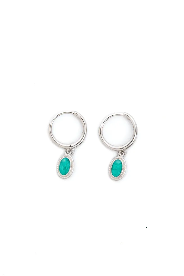 Earrings Hey June Silver Hoop of the Month