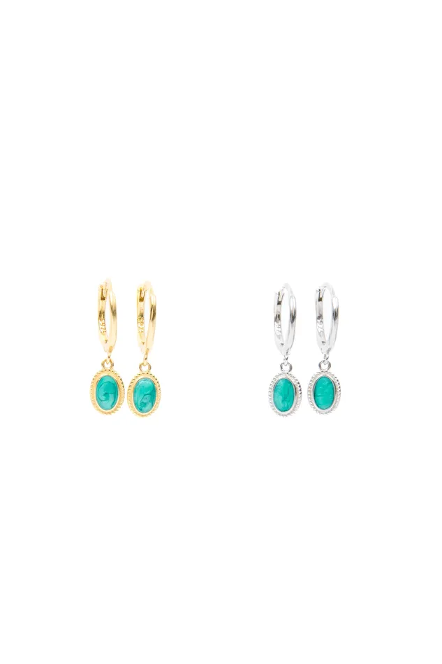 Earrings Hey June Silver Hoop of the Month