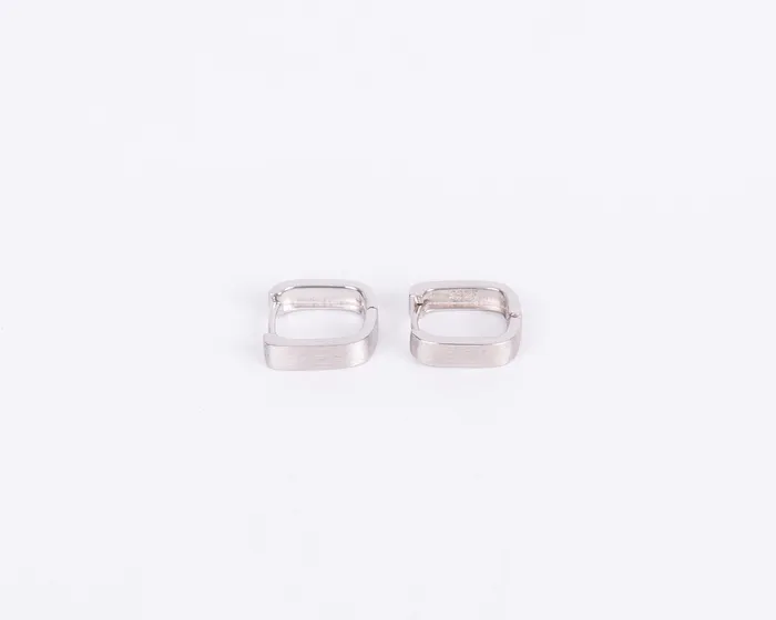 Earrings Hey June Square Matte Huggies