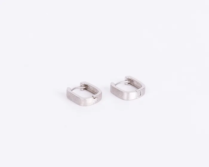 Earrings Hey June Square Matte Huggies