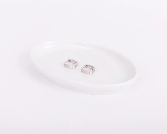 Earrings Hey June Square Matte Huggies