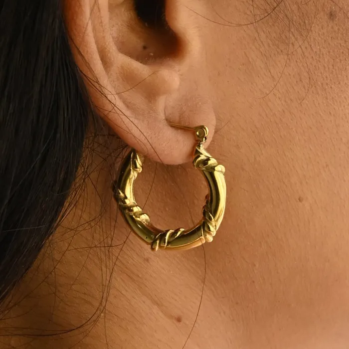 Earrings Jewelvers 18K GoldFilled Twisted Rope Hoop Earrings Gold Hoop Earrings Earrings Jewelvers 18K GoldFilled Twisted Rope Hoop Earrings Gold Hoop Earrings