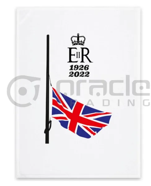 Earrings Oracle Trading Queen Elizabeth II Half Mast Tea Towel