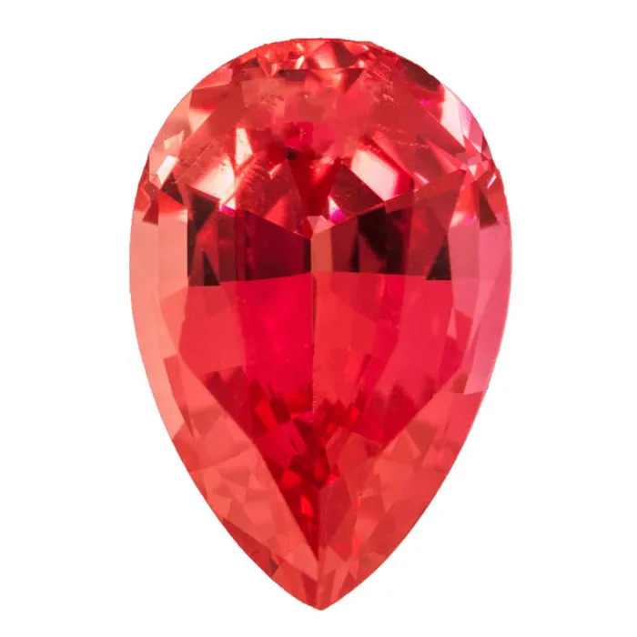 Earrings Pear FAB LabGrown Padparadscha Sapphire Gems Fire Brilliance 