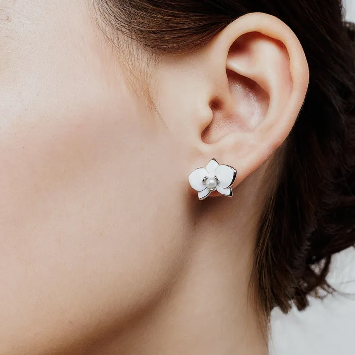 Earrings Pearly Lustre ClipOn Top Grade Freshwater Pearl Earrings WE00831 ORCHID