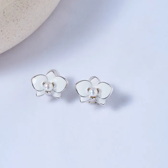 Earrings Pearly Lustre ClipOn Top Grade Freshwater Pearl Earrings WE00831 ORCHID