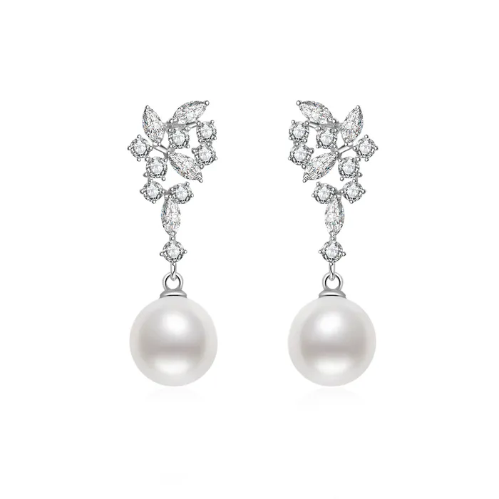 Earrings Pearly Lustre Elegant Freshwater Pearl Earrings WE00536 Wedding Series Earrings Pearly Lustre Elegant Freshwater Pearl Earrings WE00536 Wedding Series