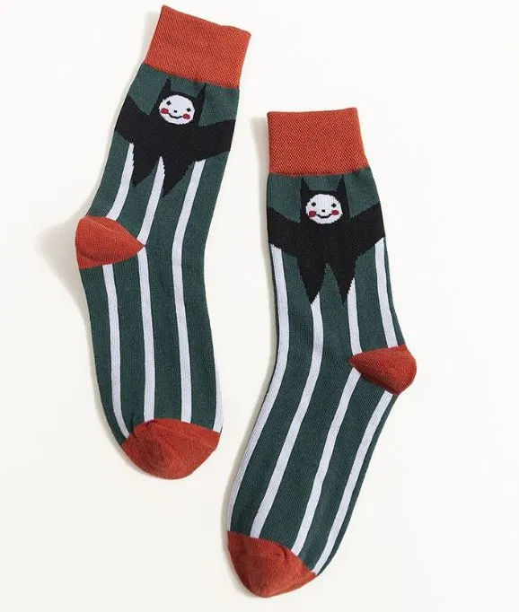 Earrings POLLY SF548 Green Bat Socks